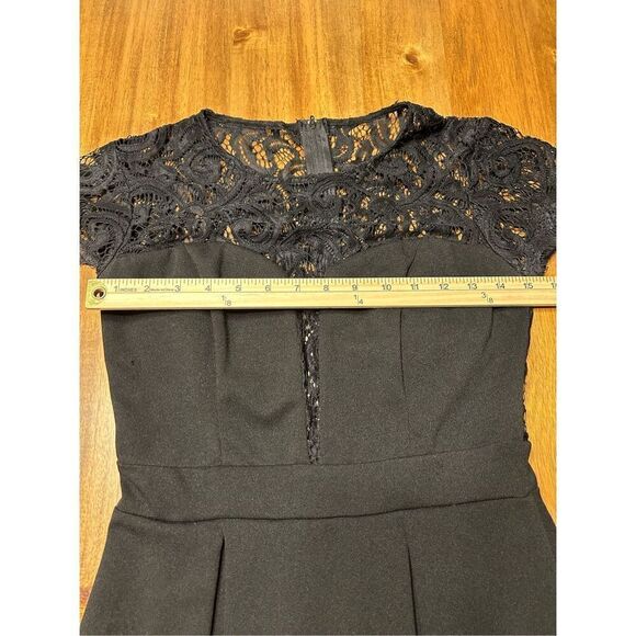 B. Darlin Black Cocktail Dress Size 5/6 Short Sleeve - Picture 8 of 9